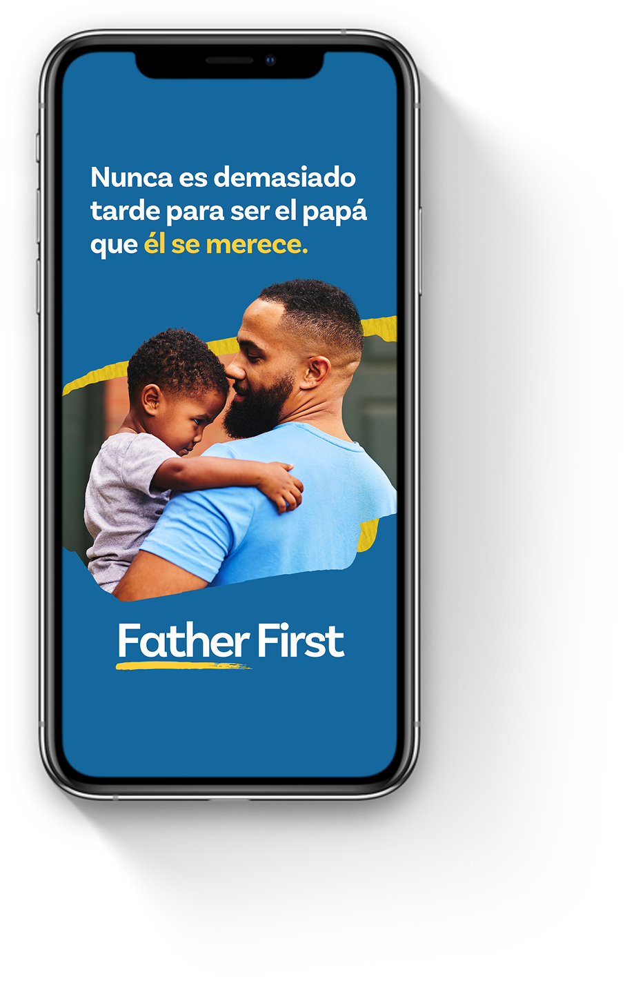 iPhone ad with dad and son
